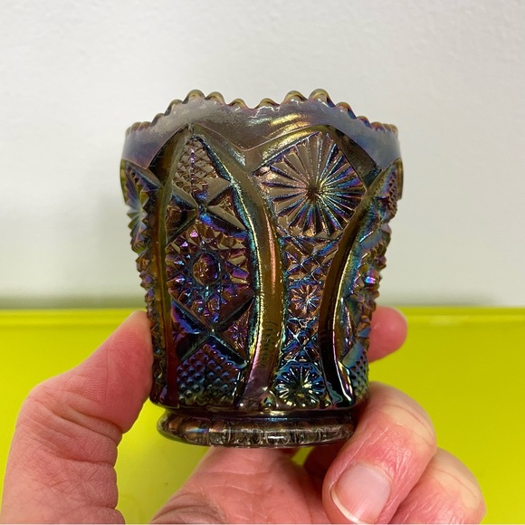 Imperial Carnival Glass Toothpick Holder - Picture 9 of 11
